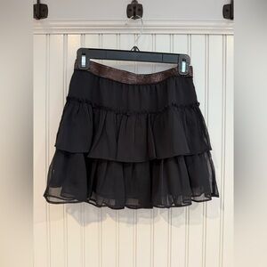 Ralph Lauren Black Tiered Mini Skirt